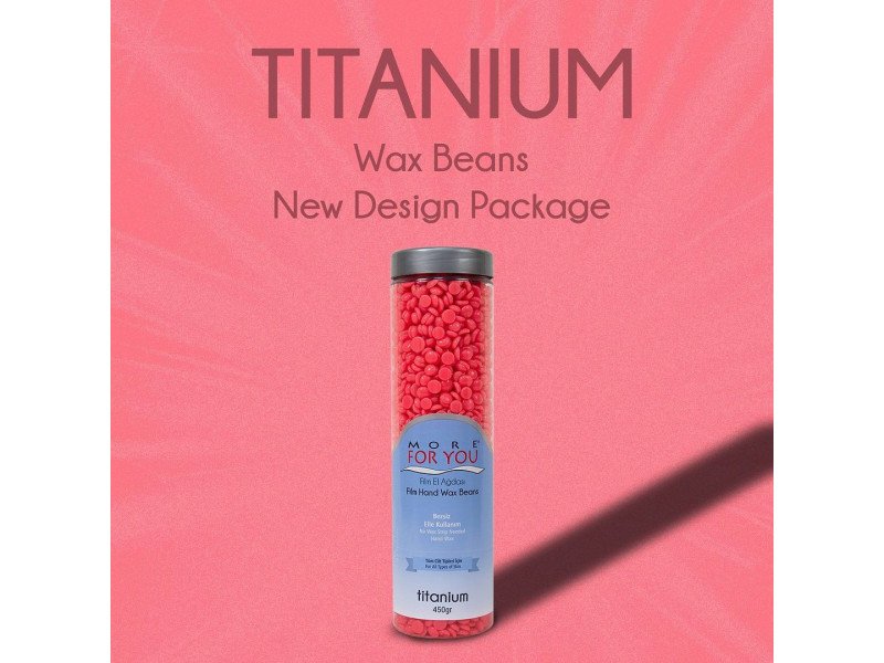 More For You Titanium Filmwachs Handbohnen 450g – Sanfte, reizfreie Haarentfernung