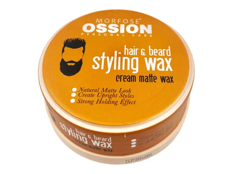 Ossion Haar & Bart Styling Wachs 150ml – Mattes Finish, Starker Flexibler Halt