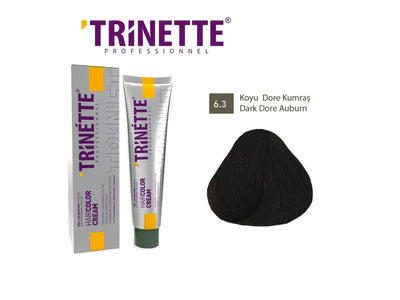 Trinette 6.3 Dunkel Gold Mahagoni Auburn Haarfarbe Creme 100ml für Glänzende Ergebnisse
