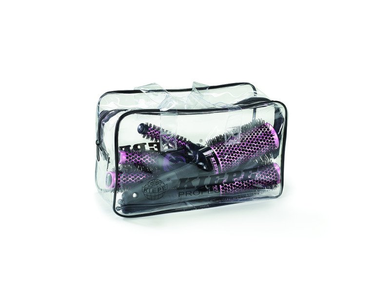 Kiepe Puro Pink Rundbürsten-Set 5801 für Glanz, Volumen und Frizz-Kontrolle