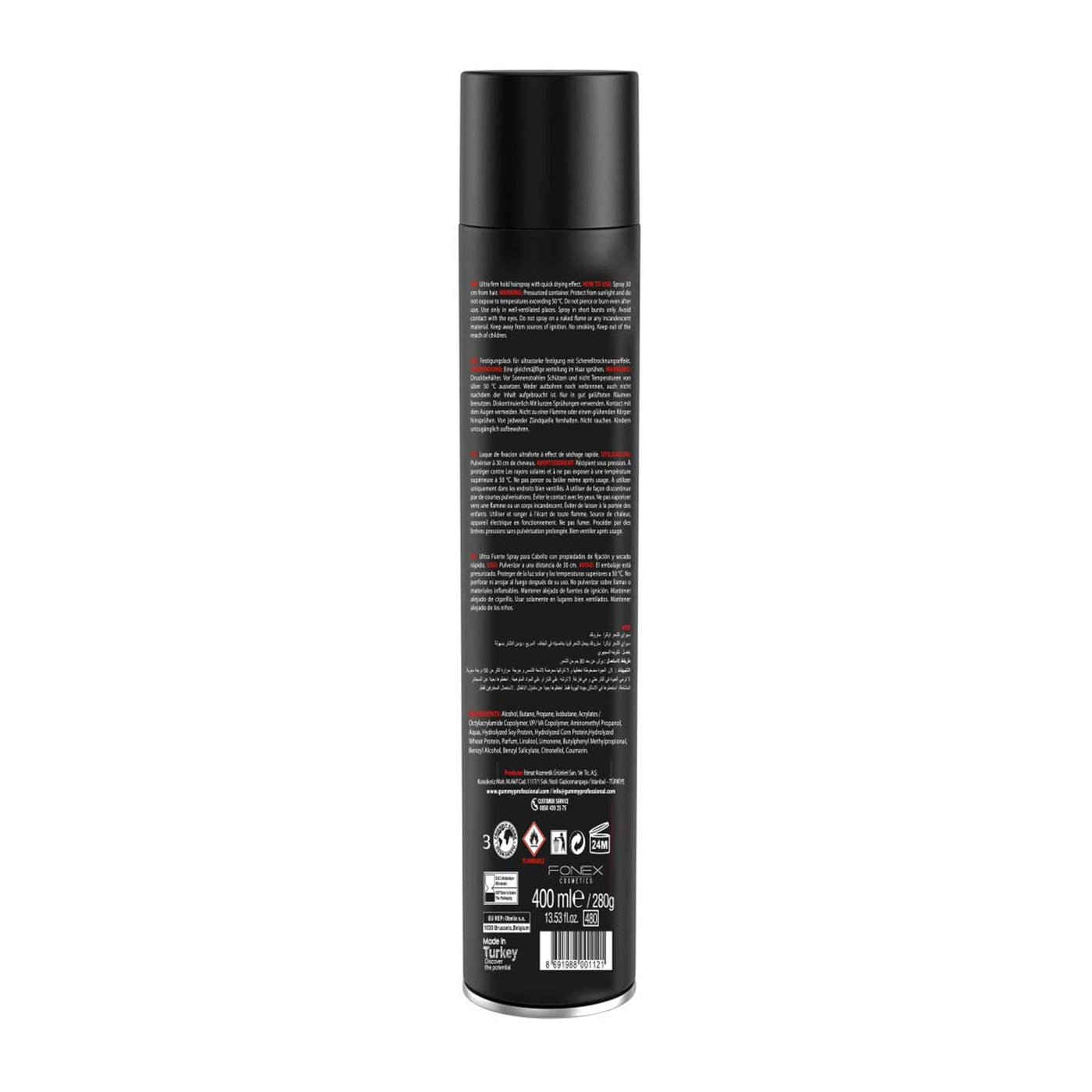 GUMMY HAARSPRRAY 400 ML ULTRA STARKWIE BENUTZT MAN:
Haar auftragen, wissen Sie, was Sie bekommen! Vermeiden Sie beim trockenen Haar mit dem Handtuch und tupfen Sie trocken, bevor Sie einen HaartrocknegummyOnKozmetikGUMMY HAARSPRRAY 400 ML