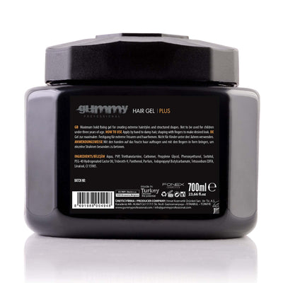 GUMMY HAARGEL 700 ML PLUSWIE BENUTZT MAN:
Tragen Sie von Hand auf feuchte Haare auf und 
PRODUKTBESCHREIBUNG:
Es ist ideal für harte und strukturierte Frisuren mit maximal starkem Halt.
Der gummyOnKozmetikGUMMY HAARGEL 700 ML