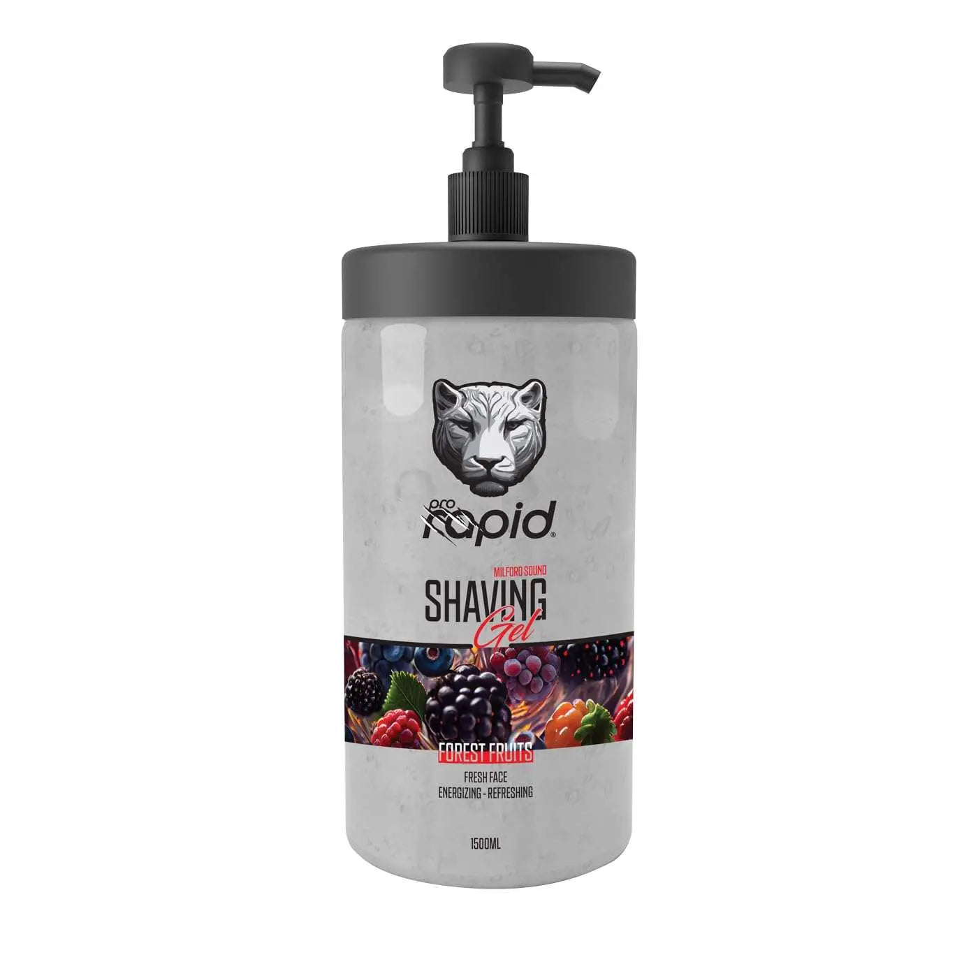 Pro Rapid Shaving Gel Milford Sound – 1500 mlDas Pro Rapid Shaving Gel Milford Sound mit seinem belebenden Duft nach Waldfrüchten sorgt für eine angenehme, gleitende Rasur und ein erfrischtes Hautgefühl. Die trHair careProrapidOnKozmetikPro Rapid Shaving Gel