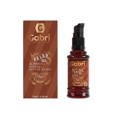 Gabri Beard Oil with Argan Oil bottle and packaging, 50ml, for beard care.