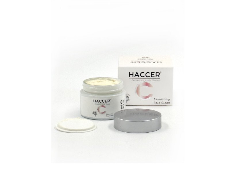Haccer Rosencreme 50ml: Beruhigende Feuchtigkeitspflege mit echtem Rosenextrakt