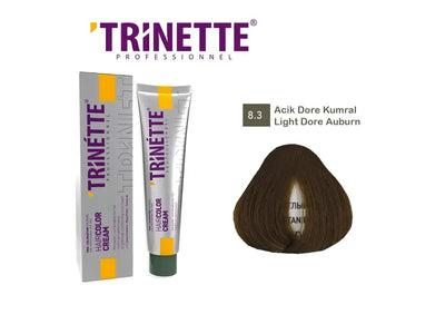 TRINETTE 8.3 Helles Goldblond Mahagoni Haarcreme 100ml für strahlende Farbergebnisse