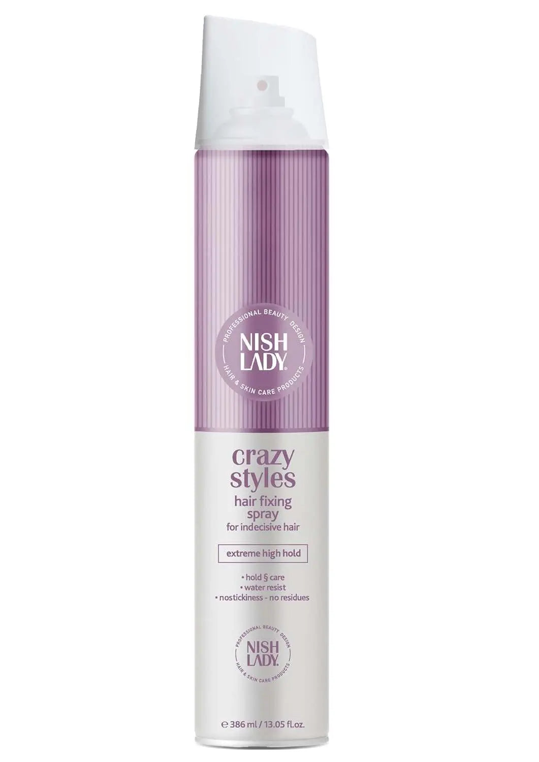NishLady Haarfixierspray Crazy StylesDas NishLady Haarfixierspray Crazy Styles bietet ultra starken Halt für den ganzen Tag – selbst bei Feuchtigkeit und Wind. Die wasserfeste, rückstandsfreie Formel soHairNishLadyOnKozmetikNishLady Haarfixierspray