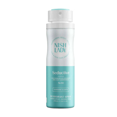 NishLady Deo Spray 200ml bottle providing freshness and elegance all day.