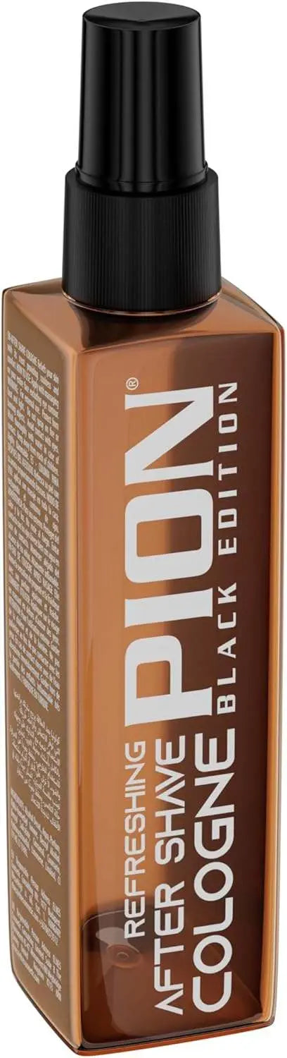 Pion After Shave Eau De Cologne Spray für Männer 155ml bottle with black cap and sleek design.