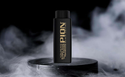 Barber Shave Talc Powder Black Edition – 180 g for a smooth shaving experience, black packaging with smoky background.