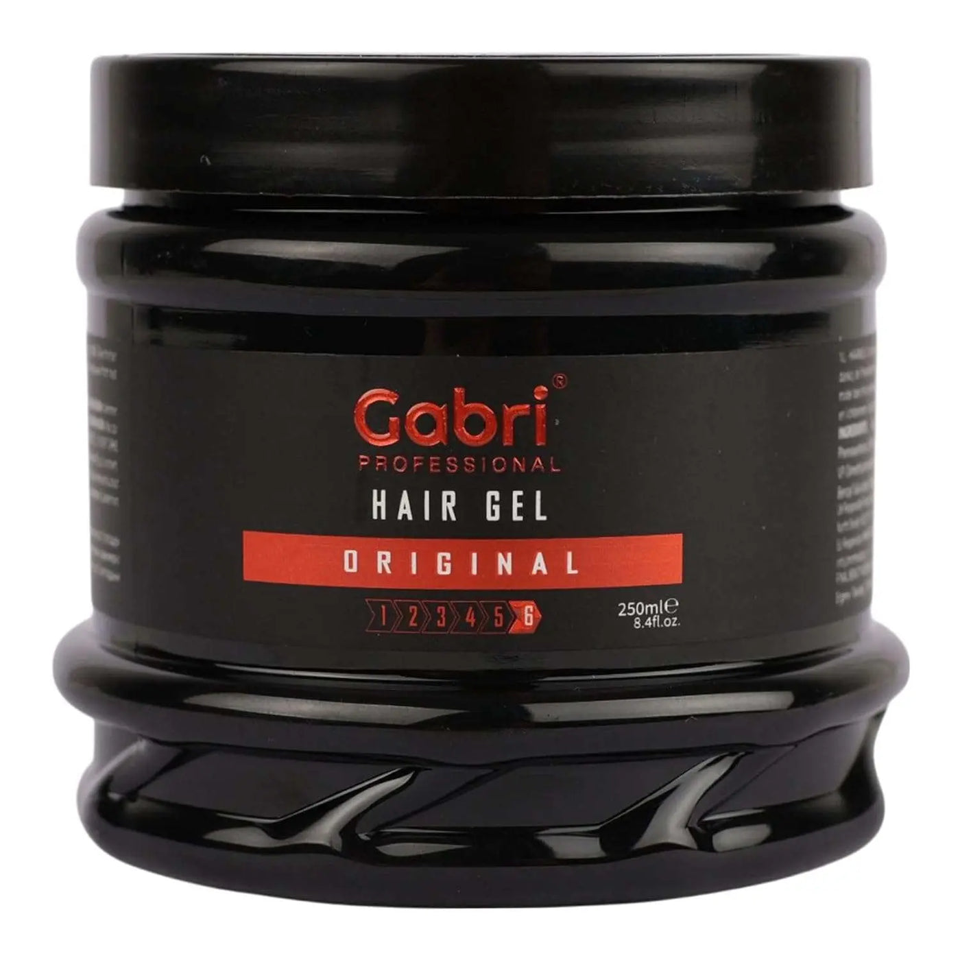 Gabri Professional Hair Gel Series 250ml for strong hold, shine, and frizz protection.
