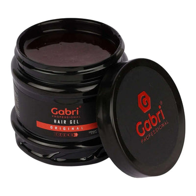 Gabri Professional Hair Gel 250ml jar with lid, offering strong hold and high shine for all hair types.