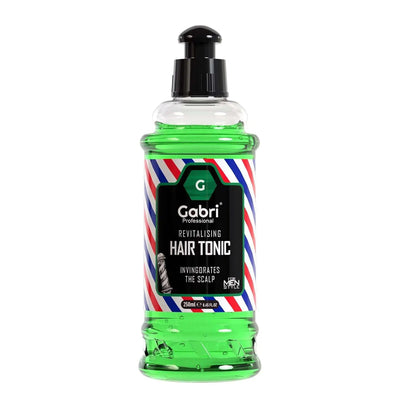 Gabri Hair Tonic – 250ml bottle with green liquid, designed for revitalizing hair and scalp care.