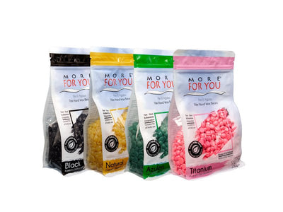 More For You Schwarze Filmwachs Handbohnen 250g | Sanfte, Streifenlose Haarentfernung