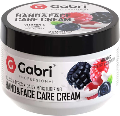 Gabri Olive Oil Hand & Face Care Cream 300ml jar with moisturizing benefits.