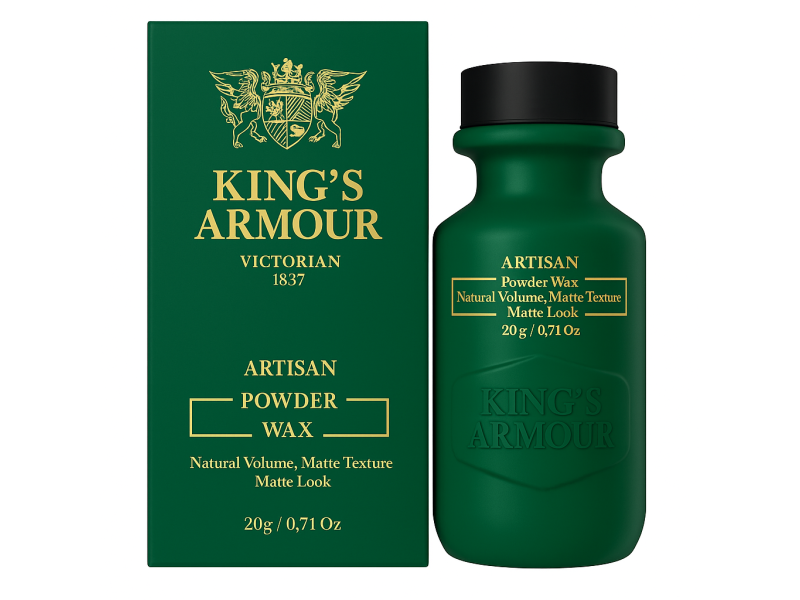 King's Armour Artisan Volumen Puderwachs 20g: Starker Matt-Halt für Flexibles Haarstyling