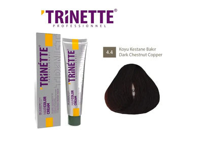 TRINETTE Haarfarbe Creme 4.4 Dunkelkastanie Kupfer 100ml – Intensive, Glänzende Farbergebnisse