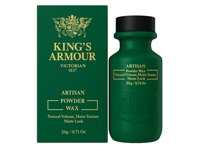 King's Armour Artisan Volumen Puderwachs 20g: Starker Matt-Halt für Flexibles Haarstyling
