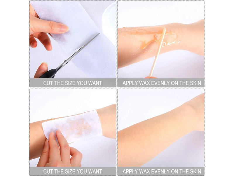 More For You Professionelle Wachsstreifen Vlies 7x20cm – Sanfte Haarentfernung 20 Stück