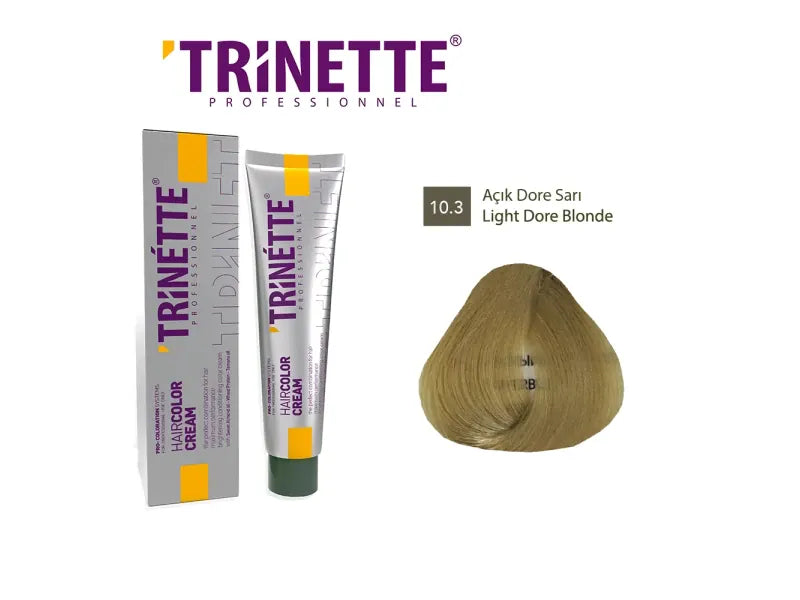 TRINETTE 10.3 Helle Goldblonde Haarfarbe Creme 100ml – Professionelle Nuance