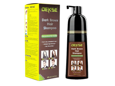 Dekse 3-in-1 Dunkelbraun Haarshampoo ohne Ammoniak & Parabene für Grauabdeckung 400ml