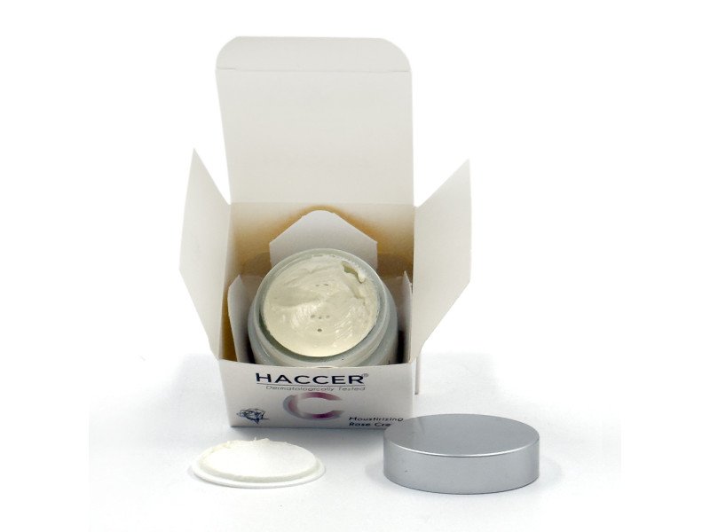 Haccer Rosencreme 50ml: Beruhigende Feuchtigkeitspflege mit echtem Rosenextrakt