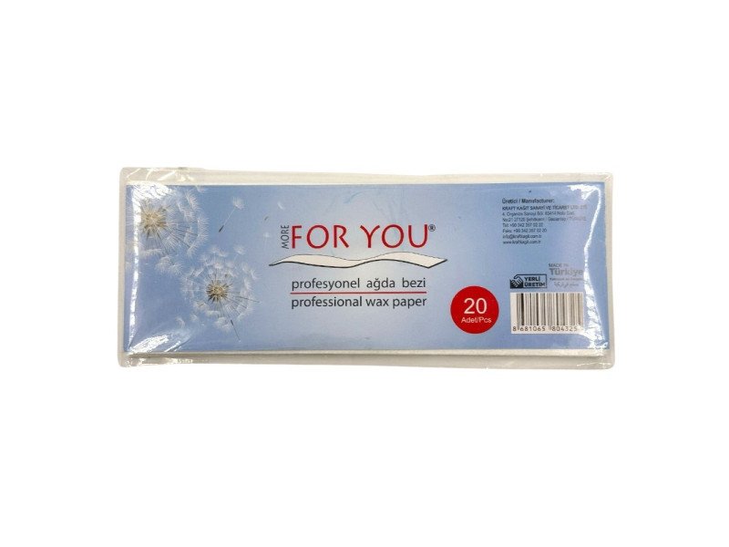 More For You Professionelle Wachsstreifen Vlies 7x20cm – Sanfte Haarentfernung 20 Stück