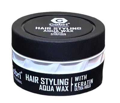Gabri Aqua Styling Wax 150ml, ultra hold with keratin, water-based styling product.