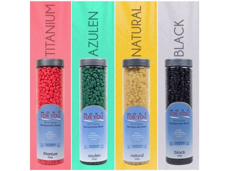 More For You Schwarzes Filmwachs Handbohnen 450g: Sanfte, Effektive Haarentfernung