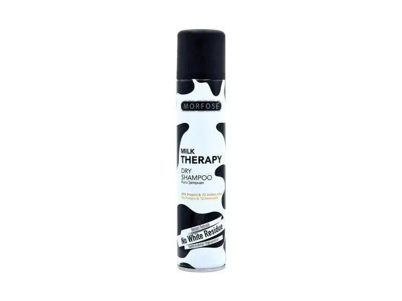 Morfose Milk Therapy Trockenshampoo 200ml bottle for instant freshness and volume without washing.