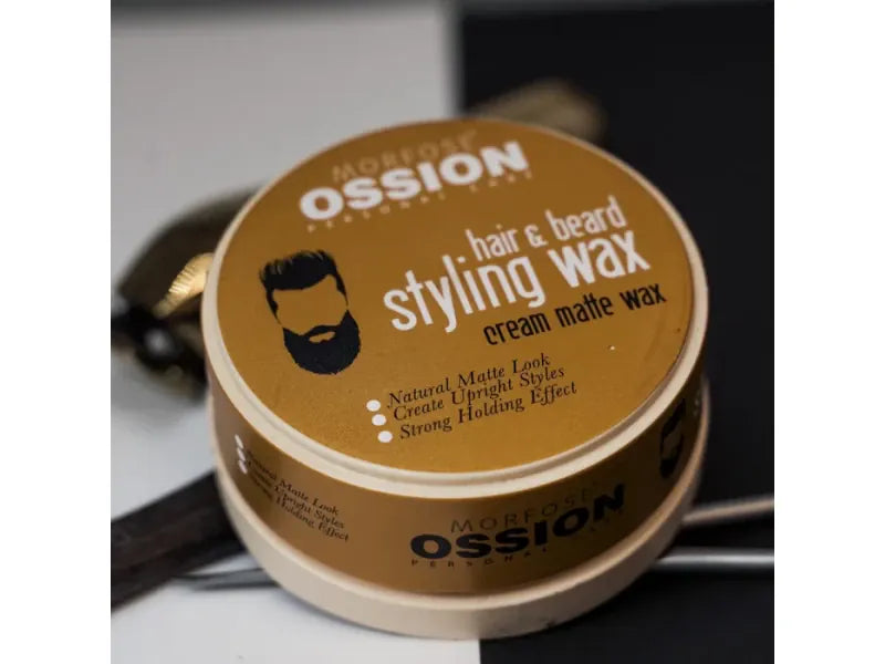 Ossion Haar & Bart Styling Wachs 150ml – Mattes Finish, Starker Flexibler Halt