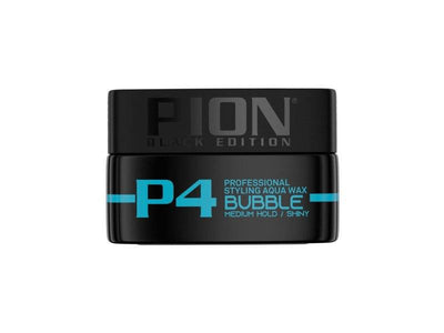 Pion Hair Styling Aqua Wax, strong hold, shiny finish, professional hair product.