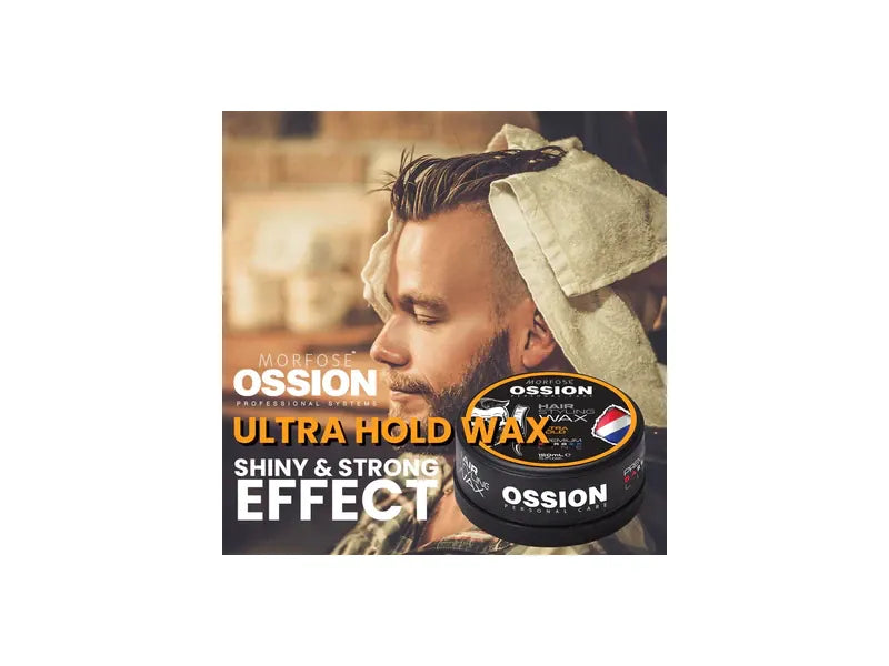 Ossion Ultra Hold Haarstyling Wachs 150ml – Starker Halt, Wasserbasiert, Kein Fett