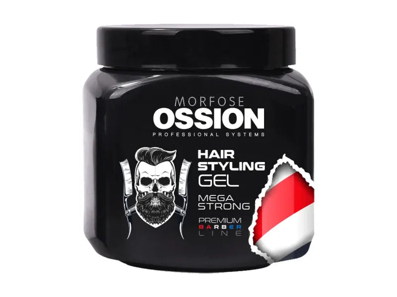Ossion Mega Starkes Red Gum Haargel 750ml für Extremen Halt & Wet-Look