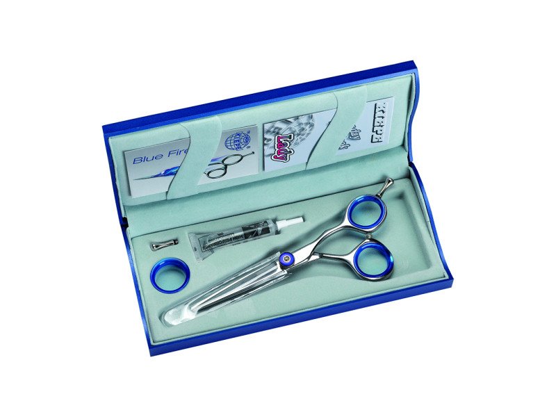 Kiepe BLUE FIRE Professionelle 6 Zoll Effilierschere: 30 Zähne, Präzision, Volumenkontrolle