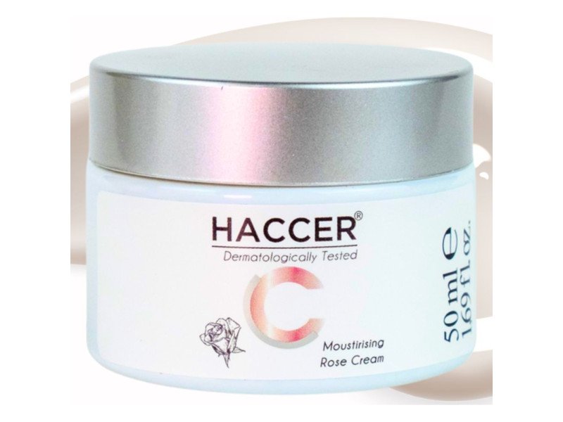 Haccer Rosencreme 50ml: Beruhigende Feuchtigkeitspflege mit echtem Rosenextrakt
