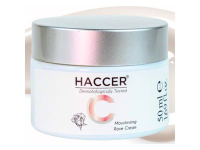Haccer Rosencreme 50ml: Beruhigende Feuchtigkeitspflege mit echtem Rosenextrakt