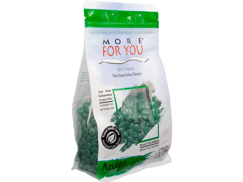 More For You Azulen Filmwachs Handbohnen 500g – Sanfte, Schmerzreduzierte Haarentfernung für glatte Haut