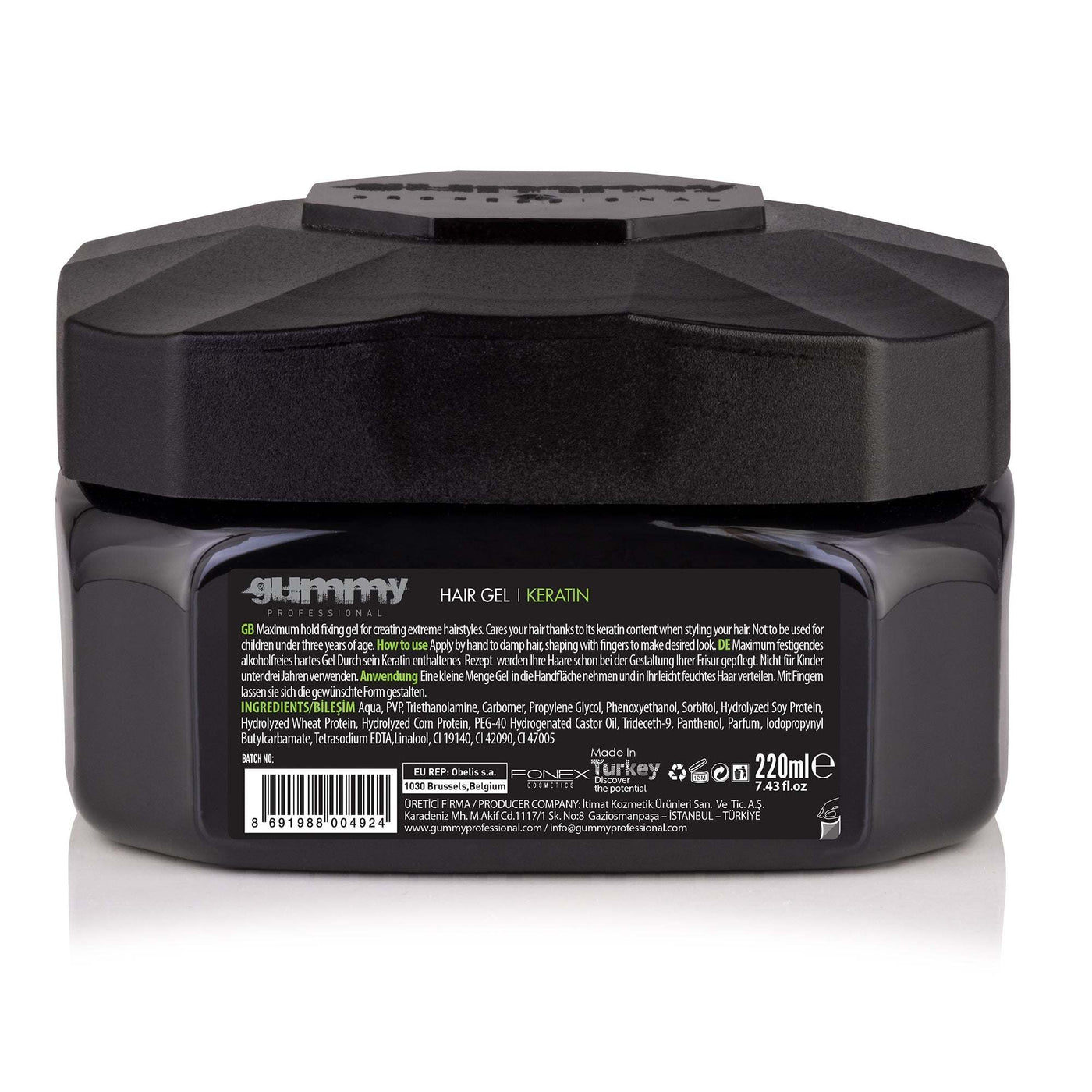 GUMMY HAARGEL 220 ML KERATINWIE BENUTZT MAN:
Tragen Sie von Hand auf feuchte Haare auf und formen Sie sie mit den Fingern, um den gewünschten Look zu erzielen.
PRODUKTBESCHREIBUNG:
Während seingummyOnKozmetikGUMMY HAARGEL 220 ML