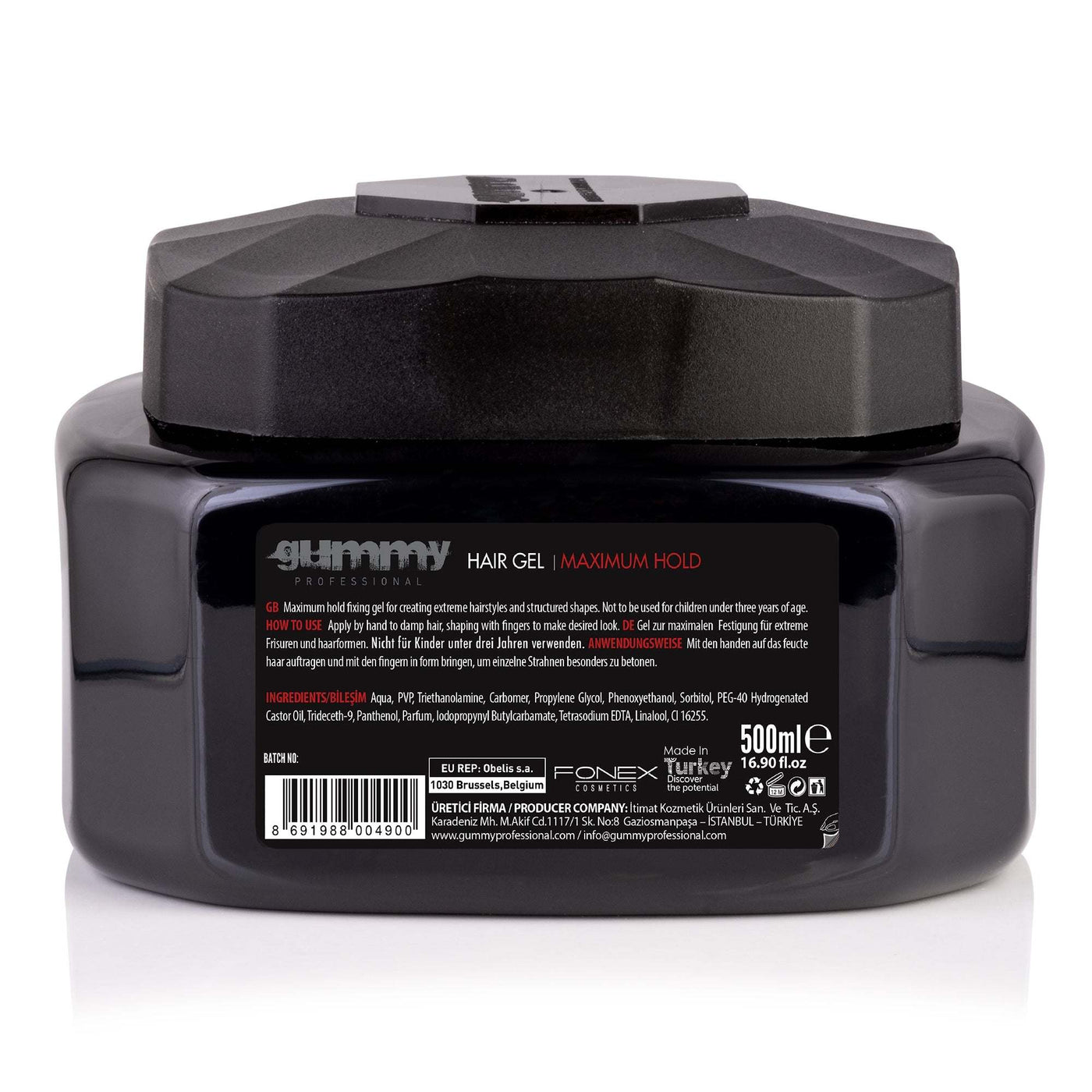 GUMMY HAARGEL 500 ML  MAXIMALWIE BENUTZT MAN:
Tragen Sie von Hand auf feuchte Haare auf und formen Sie sie mit den Fingern, um den gewünschten Look zu erzielen.
PRODUKTBESCHREIBUNG:
Es ist idealgummyOnKozmetikGUMMY HAARGEL