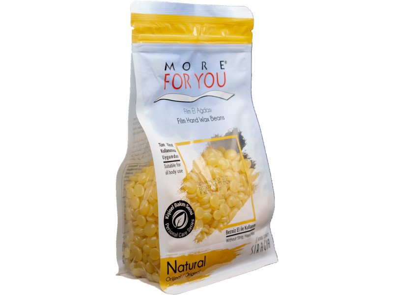 More For You Natürliche Film Hartwachsbohnen Gelb 500g für Sanfte Streifenlose Haarentfernung