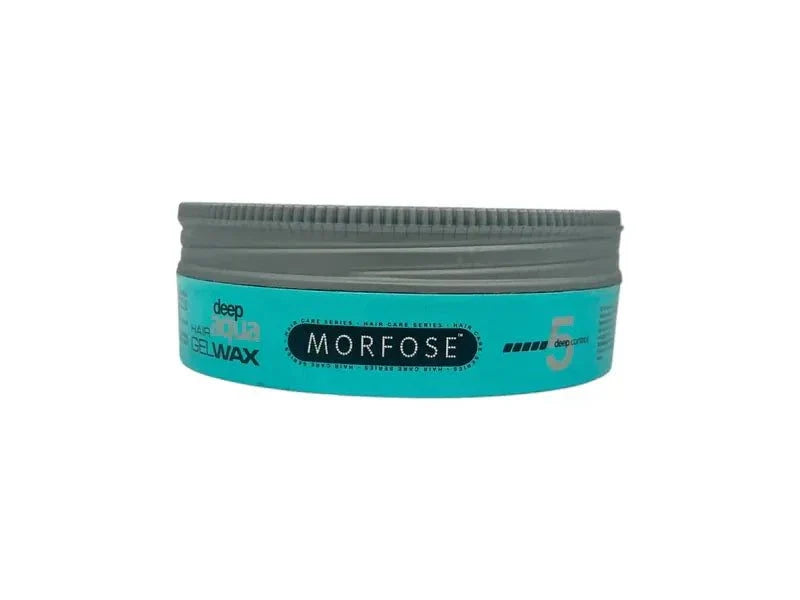 Morfose Super Aqua Gel Wax 175 ml jar with strong hold and glossy finish.