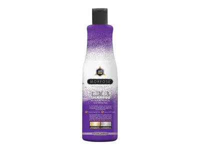 Morfose "No Yellow" Silver Shampoo bottle for blond, grey, lightened hair.