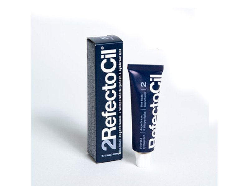 RefectoCil Nr. 2 Tiefes Blauschwarz Wimpern- und Augenbrauenfarbe 15ml für intensive Blicke