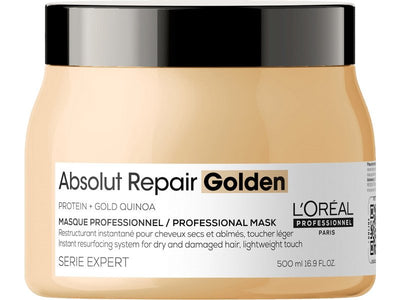 L'Oréal Professionnel Absolut Repair Gold Haarmaske 500ml – Tiefenreparatur mit Quinoa-Proteinen