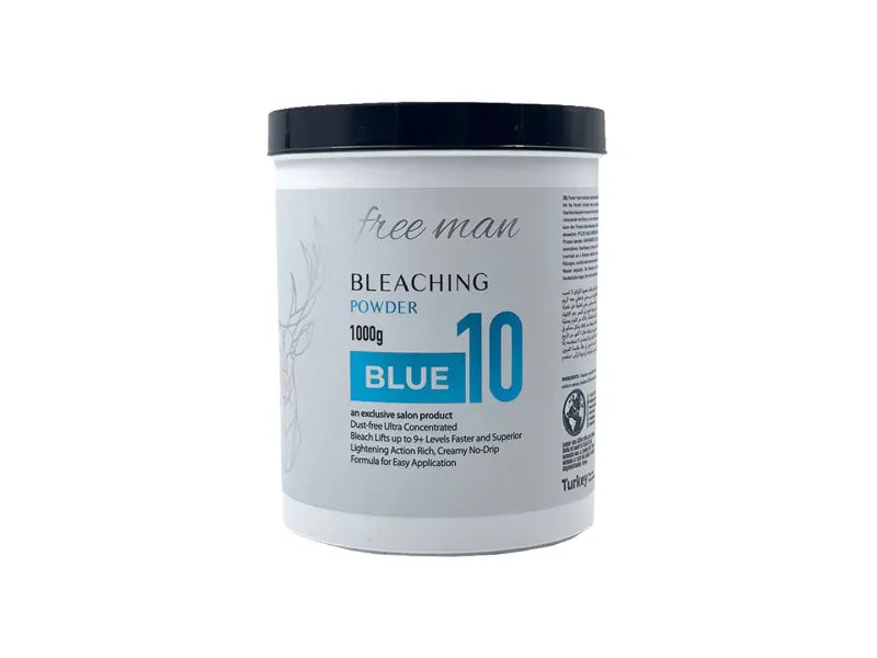 Free Man Ultra-Konzentriertes Blondierpulver Blue 10 1000g für Blonde Haare