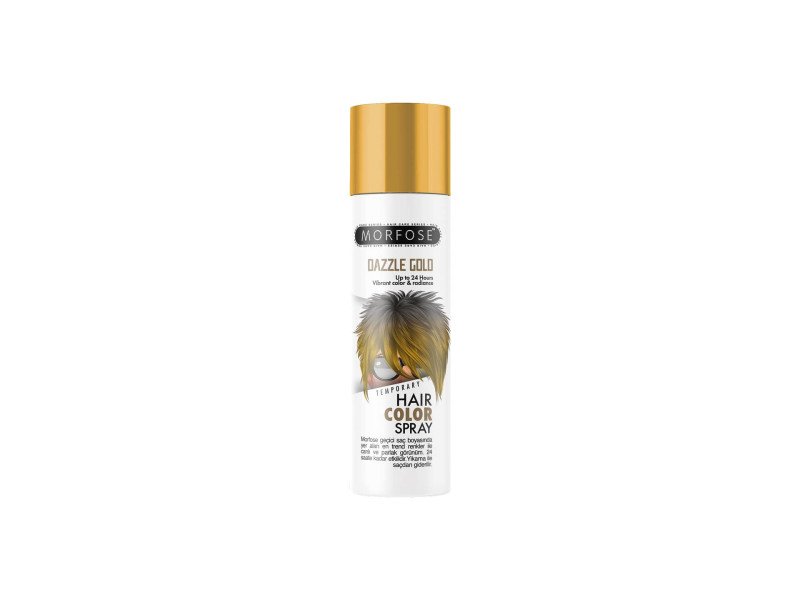 Morfose Dazzle Gold Haarfarbspray 150ml – Temporär, Glänzend, Einfach Auswaschbar