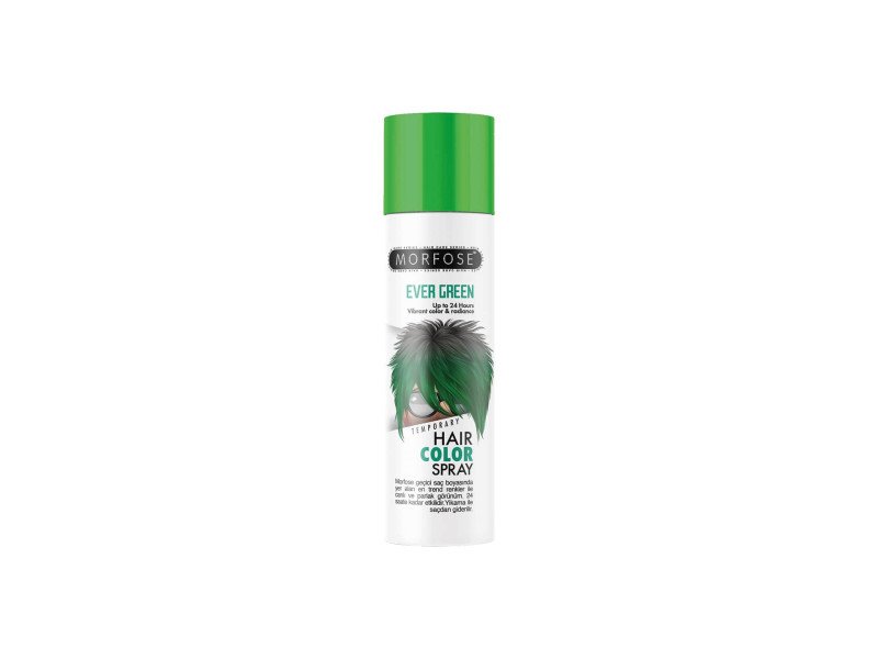Morfose Ever Green Temporäres Haarfarben-Spray – Lebhaftes Grün, 150ml für Kreative Looks