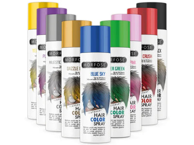 Morfose Ever Green Temporäres Haarfarben-Spray – Lebhaftes Grün, 150ml für Kreative Looks