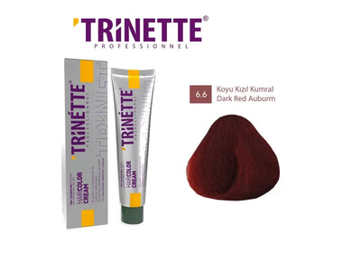 TRINETTE Professionelle Haarfarbcreme 6.6 Dunkles Rot-Auburn 100ml Lang anhaltend